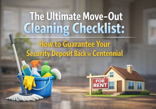 Move-out deep cleaning in Centennial kitchen and bathroom for full security deposit return