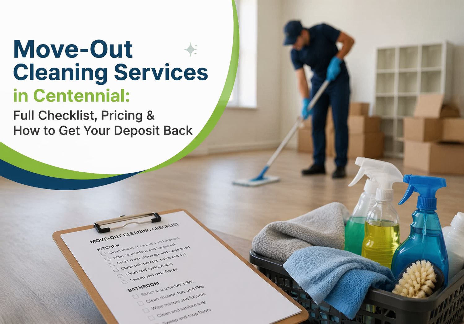 Professional move-out cleaning services in Centennial CO ensuring deep cleaning for deposit return by Maid You Look