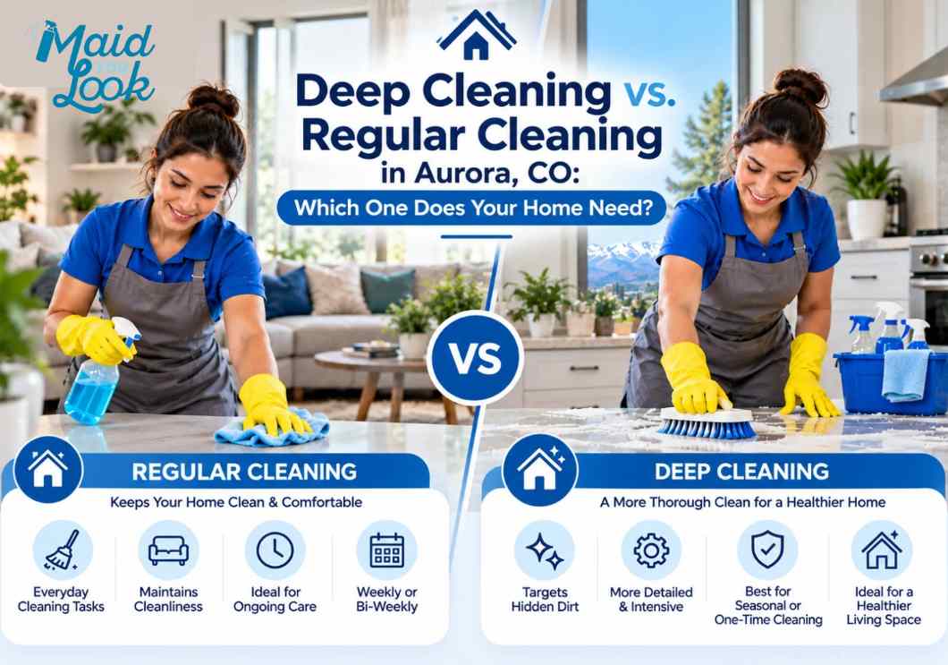 Deep Cleaning vs. Regular Cleaning in Aurora, CO Which One Does Your Home Need