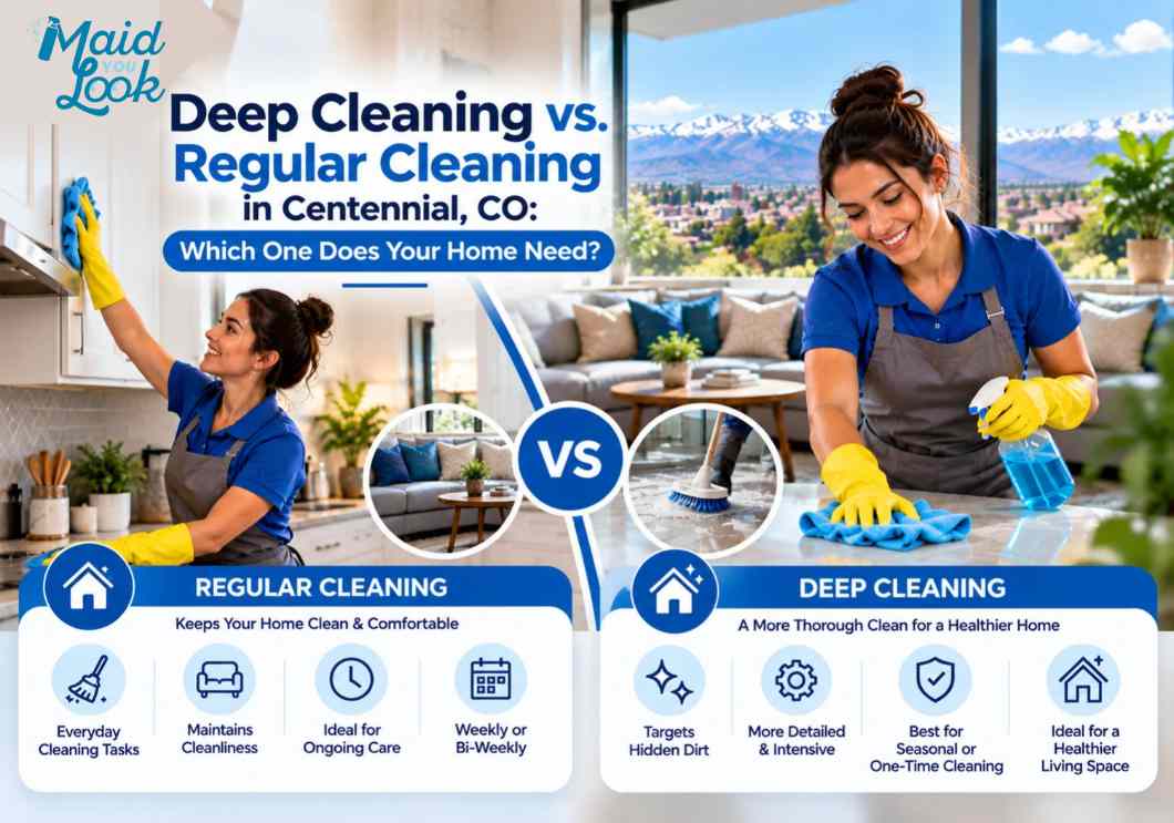 Deep Cleaning vs. Regular Cleaning in Centennial, CO_ Which One Does Your Home Need