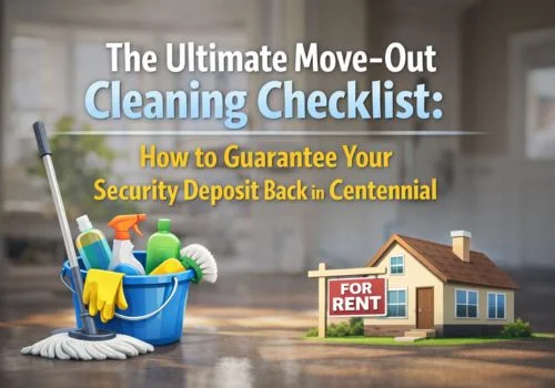 Move-out deep cleaning in Centennial kitchen and bathroom for full security deposit return